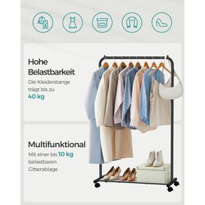 Produktbild für Garderobenständer Songmics HSR25BK, schwarz