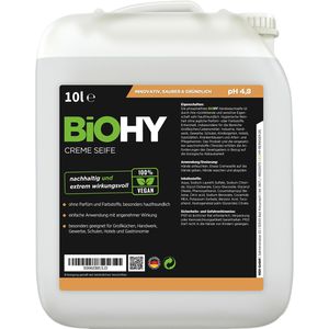 BiOHY Seife Cremeseife, 100% vegan, nachhaltig, Flüssigseife, Kanister,  Bio, 10 Liter – Böttcher AG