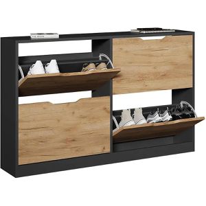 Schuhschrank Vicco Luca, anthrazit / eiche