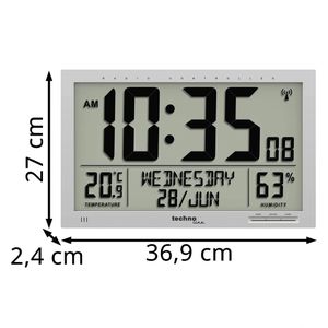 Produktbild für Wanduhr Technoline WS 8013, Kunststoff, digital, Funkuhr