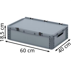 Produktbild für Eurobox AUER ED 64/17, grau, 35 Liter