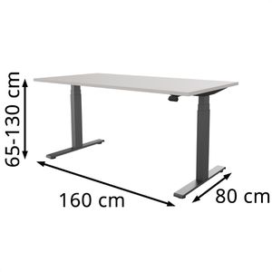 Produktbild für Schreibtisch fm-Büromöbel fouraction lichtgrau / anthrazit