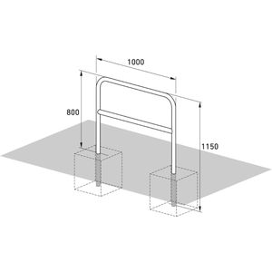 Produktbild für Fahrradständer WSM 9210, Bodenmontage