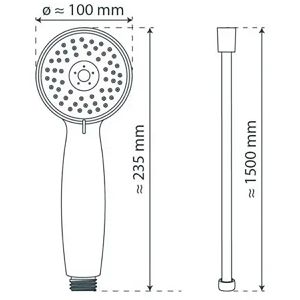 Produktbild für Handbrause Böttcher-AG mit 3 Funktionen, verchromt