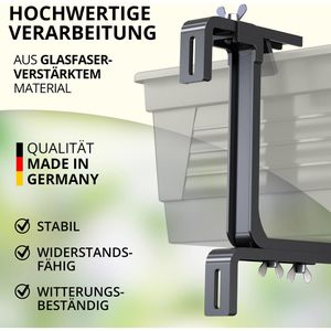 Produktbild für Blumenkastenhalterung Plastard FE-00510, anthrazit