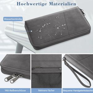 Produktbild für Reisepasshülle Fintie APPA211, dunkelgrau