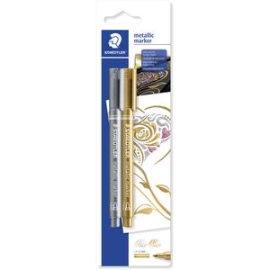 Metallic-Stifte Staedtler 8323, gold und silber