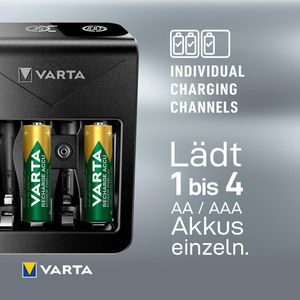 Produktbild für Akku-Ladegerät Varta LCD Plug Charger+, 57687