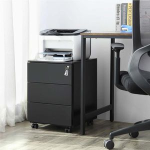 Produktbild für Rollcontainer Songmics OFC63BK, aus Metall, schwarz