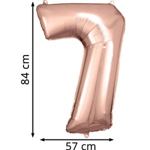 Produktbild für Luftballons Amscan 9906282, Riesenzahl 7, rose