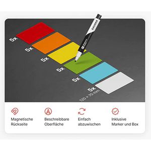 Produktbild für Magnetschilder Gauder ME-120x70, farbig sortiert
