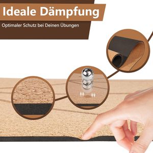 Produktbild für Yogamatte DH-FitLife Lotus, mit Tragegurt, braun, 0,6 cm stark