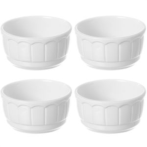 Auflaufform Hendi Rustica Ofenform, weiß, aus Porzellan