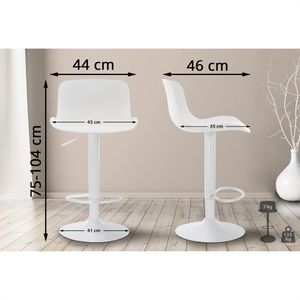 Produktbild für Barhocker CLP Almada 309286, drehbar mit Lehne