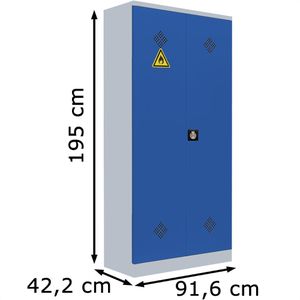 Produktbild für Umweltschrank Lüllmann 566251, grau / enzianblau