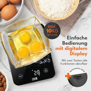 Produktbild für Küchenwaage LEBENLANG LBL712, mit Tara-Funktion, Teilung 1 g