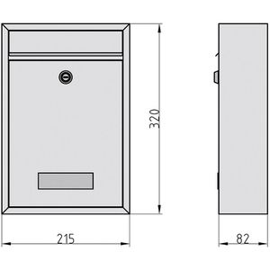 Produktbild für Briefkasten BASI BK 100M, schwarz, aus Stahl