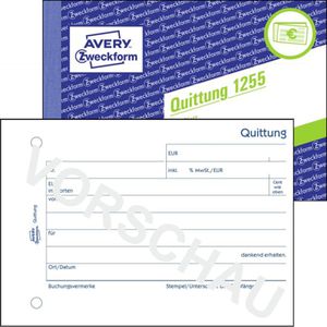 Quittungsblock Zweckform 1255 Recycling, A6 quer