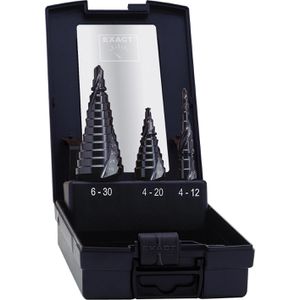 Stufenbohrer EXACT 07039, Set, HSS-TiAlN-Stahl