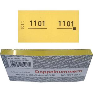 Produktbild für Nummernblock Wolf&amp;Appenzeller Doppelnummern 750202
