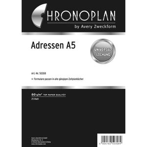 Ersatzeinlagen Chronoplan 50308, Adressen, A5