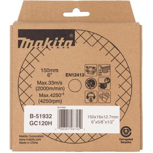 Produktbild für Schleifscheibe Makita GC120H, B-51932