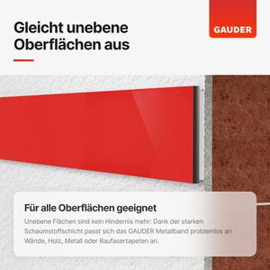 Produktbild für Magnetband Gauder Metallband, rot