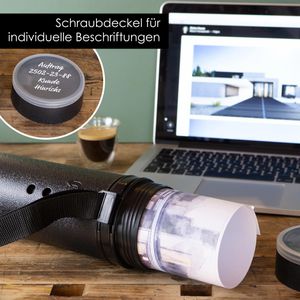 Produktbild für Zeichenrollenköcher OfficeTree mit Tragegurt, schwarz