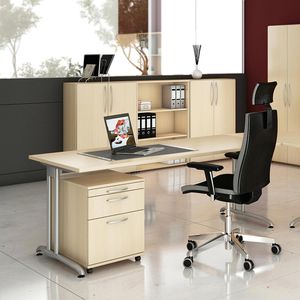 Produktbild für Rollcontainer Hammerbacher B-Serie, aus Holz, ahorn