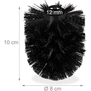 Produktbild für WC-Bürstenkopf Relaxdays 10027776, schwarz, 9 Stück