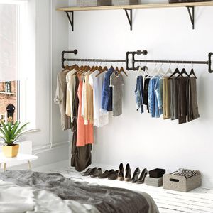 Produktbild für Wandgarderobe Songmics HSR64BK-02, Metall