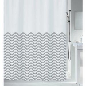 Produktbild für Duschvorhang Spirella Anti-Schimmel Vagues, 180 x 200 cm