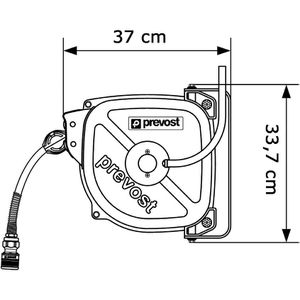 Produktbild für Druckluftschlauchtrommel Prevost DRF 0815ES, 15+1m
