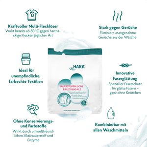 Produktbild für Fleckenentferner HAKA Sauerstoffbleiche &amp; Fleckensalz, Pulver