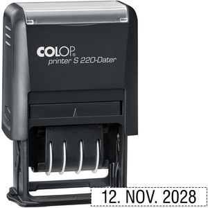 Datumstempel Colop Printer S 220, schwarz, selbstfärbend