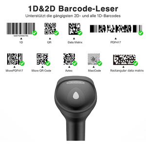 Produktbild für Barcode-Scanner Inateck BCST-50_black, kabellos