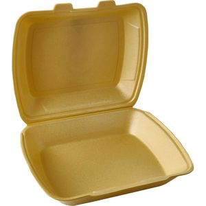Menüboxen Papstar 90097, gold, aus Polystyrol XPS