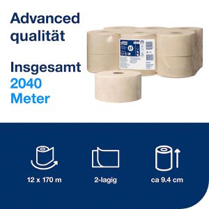 Produktbild für Toilettenpapier Tork Advanced 120377, T2 System