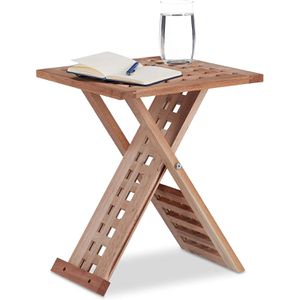 Produktbild für Beistelltisch Relaxdays 10021328, braun, aus Holz / Metall