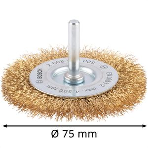Produktbild für Drahtbürste Bosch 2608622009, Scheibenbürste Ø 75mm