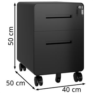 Produktbild für Rollcontainer Bisley EasyRoll, aus Metall, schwarz