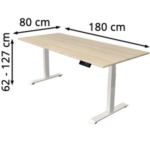 Produktbild für Schreibtisch Kerkmann Move 1 stable, ahorn / weiß