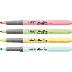 Produktbild für Textmarker Bic Highlighter Grip Pastell, 4 Stück