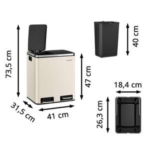 Produktbild für Mülleimer Songmics LTB30A02, sandbeige