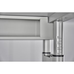 Produktbild für Schreibtisch Hammerbacher Z-Serie, grau / silber