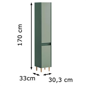 Produktbild für Badschrank Schildmeyer Lovis 157080, mit 4 Füßen, grün