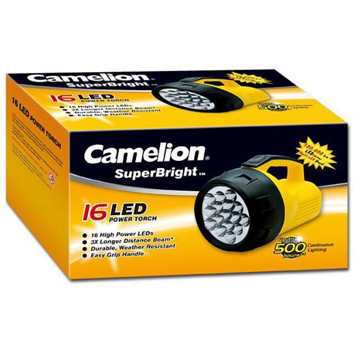 Camelion Taschenlampe SuperBright 16 LED, Handscheinwerfer, 32 Lumen ...