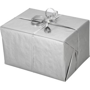 Produktbild für Geschenkband Präsent Holly Holographic, silber