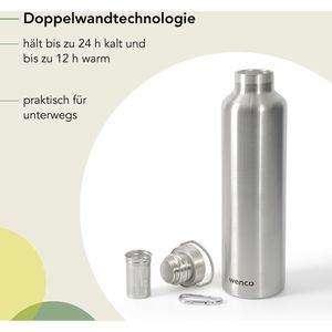 Produktbild für Thermosflasche wenco 555807, Edelstahl