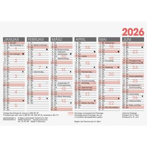 Tischkalender Brunnen 1070160006, Jahr 2026